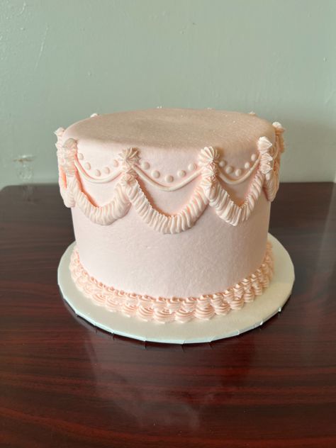 Frilly Birthday Cake, Lambeth Birthday Cake, Mini Lambeth Cake, Pink Ruffled Dress For First Birthday, Pink Ruffle Cake, Special Occasion Cakes, Occasion Cakes, Pale Pink, No Frills