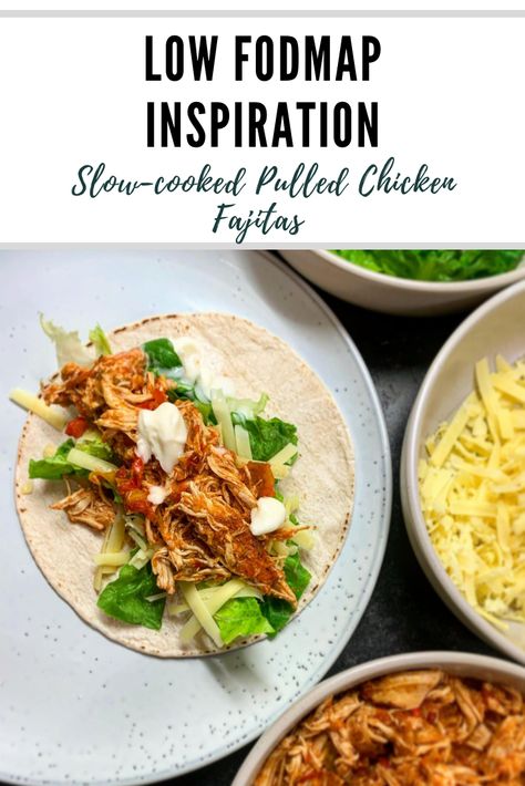 Low Fodmap Chicken Marinade Recipes, Low Fodmap Chicken Recipes Slow Cooker, Healthy Low Fodmap Dinner, Low Fodmap Fajitas, Low Fodmap Crockpot Chicken, Chicken Fodmap Recipes, Low Fodmap Slow Cooker Recipes, Lowfod Recipes, Low Fodmap Crockpot Recipes