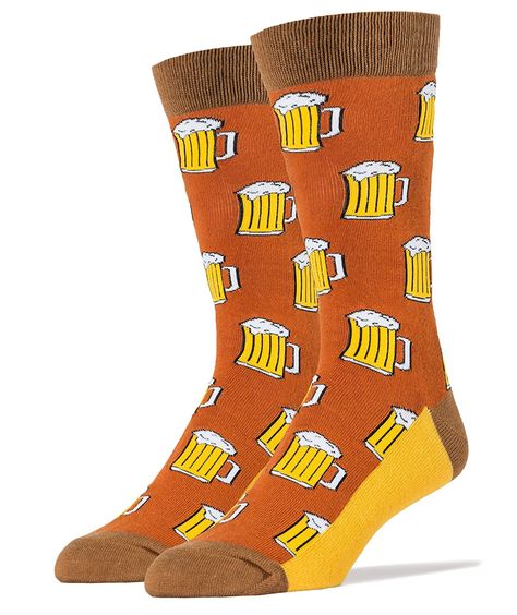 Oooh Yeah Men's Luxury Combed Cotton Crew Socks-Funny-Beer Me, size 10/13 at Amazon Men’s Clothing store: Beer Socks, Dad Socks, Bold Personality, Sock Lovers, Socks Funny, Food Funny, Poop Emoji, Funny Beer, Comfy Socks