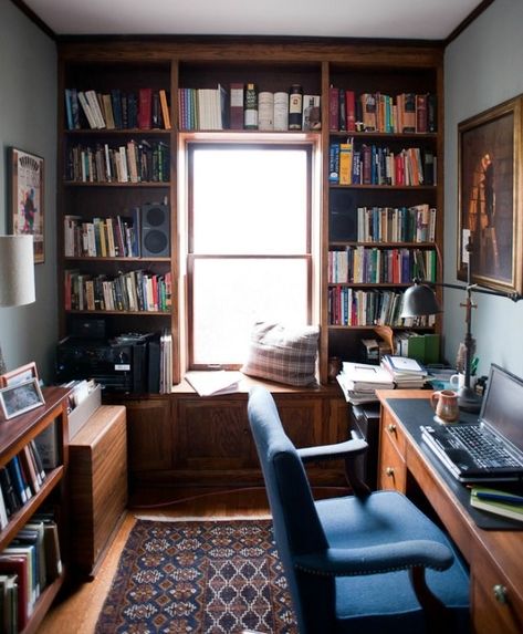 Study Interior, Home Library Rooms, Home Office Library, Small Home Offices, Home Library Design, Study Room Decor, Small Home Office, Home Libraries, Home Office Setup