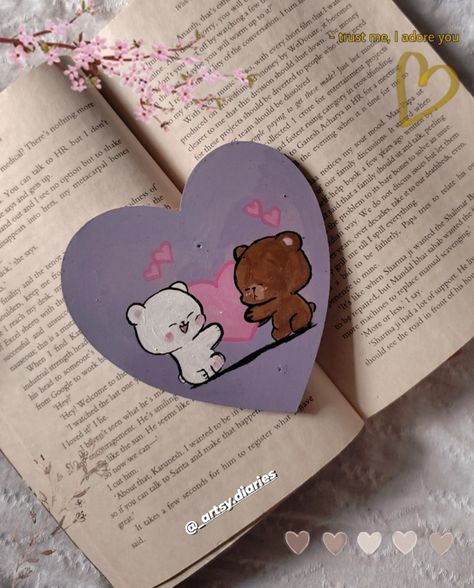 Milk And Mocha Bear Canvas Painting, Milk And Mocha Bear Painting, Cute Painting For Boyfriend, Cute Paintings For Mom, Milk And Mocha, Diy Canvas Art Easy, Birthday Card Craft, Small Canvas Paintings, Creative Gifts For Boyfriend