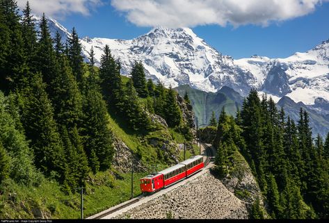 RailPictures.Net Photo: 13 Schynige Platte Bahn He 2/2 at Wilderswil, Switzerland by Georg Trüb Wilderswil Switzerland, The Mountain, Switzerland, Train, Natural Landmarks, Photographer, High Quality, Travel