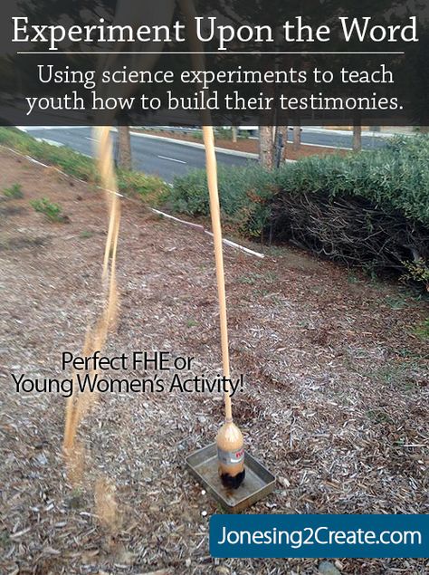 Young Women Activity: Experiment Upon the Word - Jonesing2Create Testimony Object Lesson, Young Men Activities Lds, Young Women Camp Activities, Young Womens Activity Ideas, Lds Youth Activities, Lds Young Women Activities, Mutual Activities, Family Home Evening Lessons, Yw Lesson