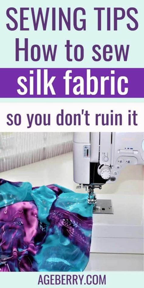 Helpful tips to avoid frustration when sewing silk (and what tools and notions to use) Sewing Silk, Sewing Tutorials Bags, Trendy Sewing, Beginner Sewing Projects Easy, Crochet Videos Tutorials, Sewing Items, Sewing Lessons, Sewing Projects For Beginners, Sewing Skills