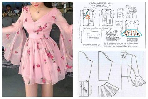 Fashion Design Template Front And Back, One Yard Sewing Projects Clothing, Elegant Dress Pattern Sewing, Fairy Dress Sewing Pattern, Sewing Patterns Designer Clothing, Summer Dress Patterns Free, Open Hairstyle, Fishtail Bun, Diy Clothes Patterns