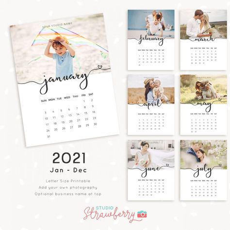 Calendar Photography, Photography Calendar, Calendar Download, Unique Calendar, Monthly Calendar Template, Monthly Planner Printable, Diy Calendar, Custom Calendar, Printable Calendar Template