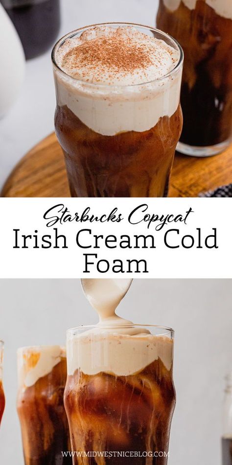 Irish Cream Cold Foam, Irish Cream Syrup, Homemade Cold Brew Coffee, Homemade Coffee Syrup, Cream Cold Foam, Irish Cream Coffee, Homemade Irish Cream, Cold Brew Coffee Recipe, Cold Brew Coffee Concentrate