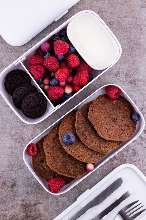 Oreo Pancakes, Pancakes Pancakes, School Lunch Recipes, Bento Lunchbox, Meal Prep Snacks, Healthy Lunch Snacks, Easy Healthy Lunches, Healthy Lunchbox, Bento Recipes