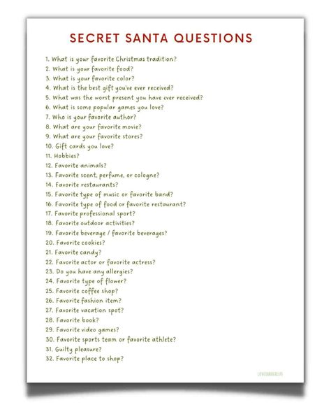 FREE Secret Santa Questionnaire Printable Templates ⋆ Love Our Real Life Secret Santa Questionnaire Printable Simple, Secret Santa Questionnaire Free Printable, Secret Santa Questionnaire Free, Secret Santa Questionnaire Simple, Free Secret Santa Questionnaire, Free Secret Santa, Work Secret Santa Questions, Secret Santa Generator, Secret Santa Hints About Yourself