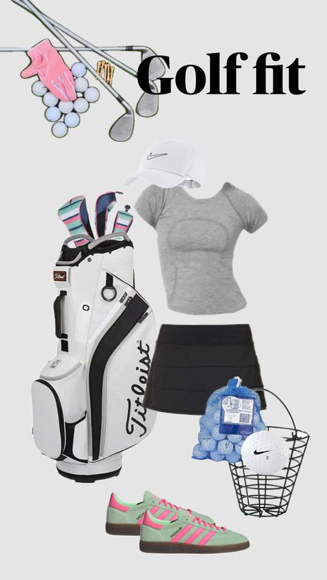 Golf fittt ⛳️🏌️‍♀️#golfgirl #golf #cute Golf, Black