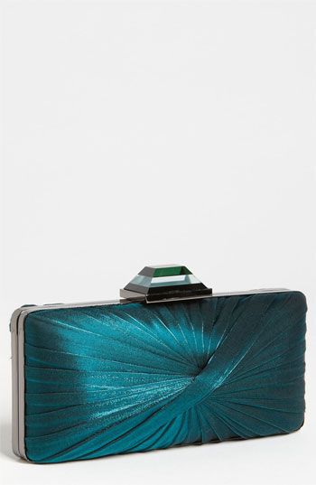 Pleated Clutch in Teal Teal Christmas, Teal Fashion, Satin Clutch, Shades Of Teal, Aqua Turquoise, Teal Turquoise, Pretty Bags, Oui Oui, Deep Teal