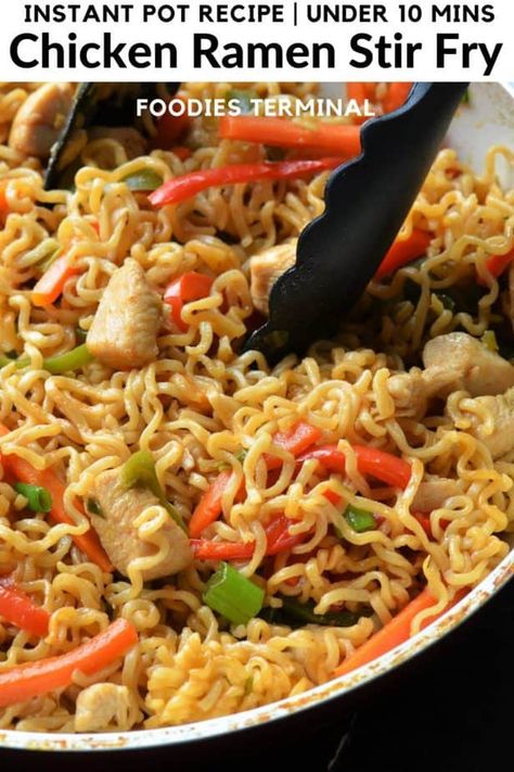 Instant Pot Ramen, Ramen Chicken, Ramen Stir Fry, Instant Pot Pasta Recipe, Chicken Ramen, Instant Pot Recipe, Best Instant Pot Recipe, Quick Chicken, Instant Pot Dinner Recipes