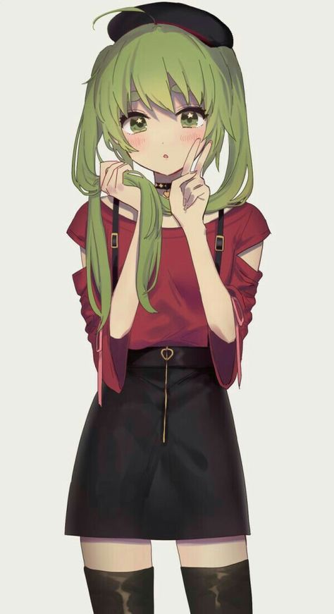 Anime Green Hair, Matcha Girl, Sweet Pictures, Art Manga, 캐릭터 드로잉, Anime Drawing, Anime People, Anime Hair, Anime Oc