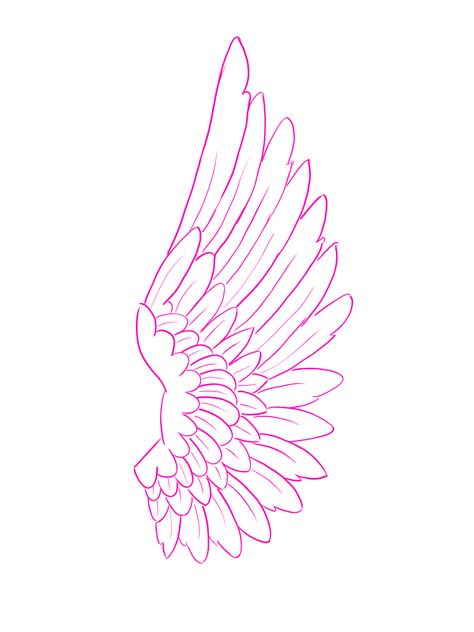 Angle Wings Draw, Wing Tattoo Stencil, Wings Line Art, Angel Wings Tattoo Stencil, Wing Stencil, Angel Wing Outline, Wings Outline, Wing Tattoo Arm, Wings Stencil