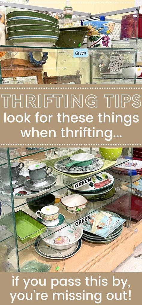 items on a shelf at the thrift store Thrift Store Tips, Cottagecore Aesthetic House, Thrifting Home, Budget Decorating Ideas, Thrifted Home, Thrifted Home Decor, Aesthetic House, Decor Shopping, Budget Decorating