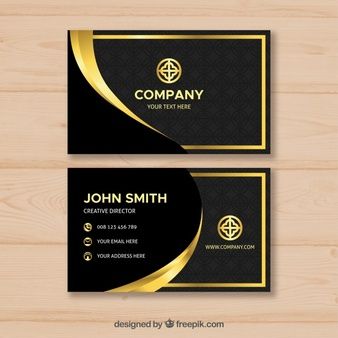 Golden black logo Vectors, Photos and PSD files | Free Download Golden Business Card, Red Waves, Yellow Business Card, Buisness Cards, Card Printer, Blue Business Card, Website Logo Design, Gold Business Card, Modern Business Cards Design