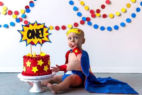 #cakesmash #oneyear #superhero #babysuperhero superhero baby cake cake smash one year pictures child Photography boy comic book Superhero First Birthday, Superhero Photoshoot, Superhero Ideas, One Year Pictures, Smash Cake Boy, 1st Birthday Cake Smash, Twins 1st Birthdays, Twin First Birthday, 1st Birthday Themes