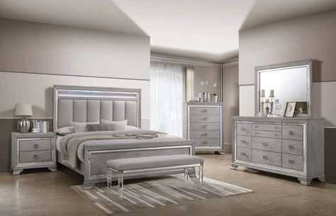 B7200 Vail Bedroom Group Gray Nightstand, Panel Bedroom, Queen Panel Beds, Upholstered Panel Bed, King Bedroom Sets, Bedroom Sets Queen, Bedroom Panel, Queen Bedroom, King Bedroom