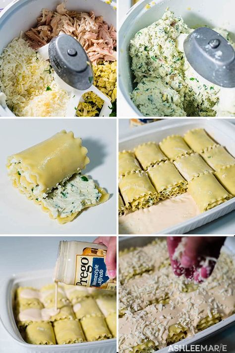 Lasagna Alfredo Roll Ups, Seafood Lasagna Roll Ups, Chicken Alfredo Lasagna Roll Ups, Alfredo Lasagna Roll Ups, Easy Dinner To Make, Lasagne Roll Ups, Chicken Lasagna Rolls, Chicken Alfredo Lasagna, Alfredo Lasagna