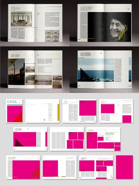 Elegant Magazine InDesign Template - 20 pages College Magazine Layout Design, Indesign Layouts, Newsletter Design Layout, Indesign Templates Free, Cinema Magazine, Elegant Magazine, Indesign Free, Indesign Layout, Indesign Magazine