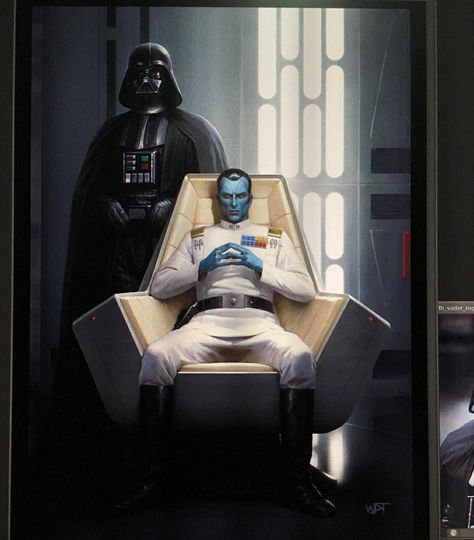 Grand Admiral Thrawn on Twitter: "My new and different life with Lord Vader (@VaderSWAG77) by #DarrenTan #Wraithdt… " Thrawn Star Wars, Admiral Thrawn, Star Wars Villains, Grand Admiral Thrawn, Anakin Vader, Dark Vador, Cosplay Inspiration, The Sith, Star Wars Concept Art