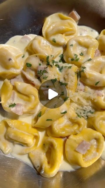 Angela Miley | I tortellini got a lot of questions asking about this pasta dish so here’s some more about it! This is the Tortelli Panna e Prosciutto ... | Instagram Tortellini Panna E Prosciutto, Homemade Tortellini, Pasta Dish, Cream Sauce, Tortellini, Pasta Dishes, Sauce, Pasta, Instagram