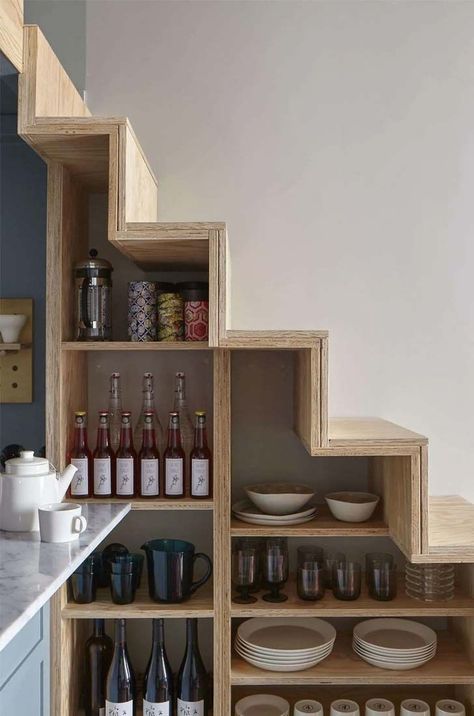 If you use space-saving staircase designs and clever tricks, you can maximize your storage and make the most of your small space.To help you out with this inevitable space dilemma, we've put together a list of space-saving staircase ideas for small houses and apartments to help you incorporate stairs into your home without it being too much. Space Saving Staircase, Stairs Renovation, Tiny House Stairs, Loft Stairs, Colorful Apartment, Micro Apartment, Diy Stairs, Stair Storage, Tiny Spaces