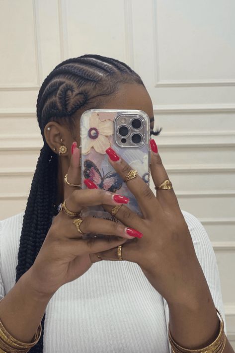 cornrows, hairstyles, hair inspiration Straight Back Cornrows With Heart, Straight Back With Heart, Straight Backs With Heart, Heart Cornrows Braids, Cool Cornrows, Cornrows With Heart, Cainrow Hairstyles, Heart Cornrows, Straight Back Hairstyles