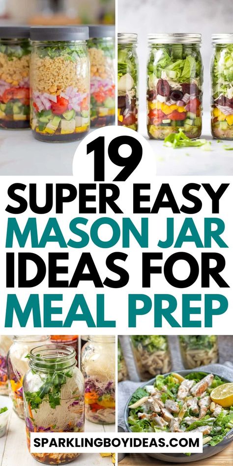 Mason jar meal prep just got more exciting! Explore our healthy Mason jar meals, perfect for on-the-go lifestyles. Dive into Mason jar salad recipes packed with flavor, or start your day right with Mason jar breakfasts. Our easy Mason jar snacks for busy afternoons, and Mason jar soup recipes for chilly days. Embrace the simplicity of layered Mason jar recipes, including vegan and keto recipes. Whether it's Mason jar overnight oats or meals in a jar recipes for work, we've got you covered. Jar Soup Recipes, Healthy Mason Jar Meals, Mason Jar Salads Healthy, Jar Lunch Ideas, Jar Meal Prep, Jar Snacks, Mason Jar Snacks, Jar Soup, Mason Jar Soup