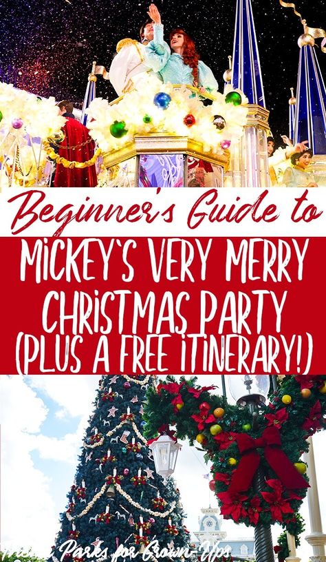 Disney World Christmas Party, Christmas At Disney World, Mickeys Christmas Party, Disney Christmas Party, Christmas At Disney, Disney Merry Christmas, Christmas Party Planning, Disney World Christmas, Disney World Vacation Planning