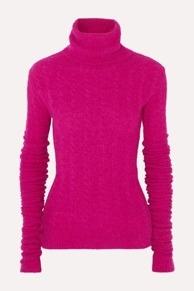 Jacquemus Sofia Cable-knit Alpaca-blend Turtleneck Sweater - Fuchsia #Sponsored , #Sponsored, #Cable#knit#Jacquemus Turtleneck Fashion, Knit Alpaca, Extra Long Sleeves, Mode Fashion, Pink Sweater, 21st Century, Fashion Advice, Extra Long, Turtleneck Sweater