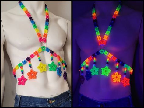 Men’s Edc Outfits, Mens Rave Outfits Edm Festival Fashion, Boy Rave Outfits, Rave Outfits Men Edm, Rave Fashion Men, Kandi Harness, Male Rave Outfits, Rave Inspo Outfits, Edm Rave Outfits