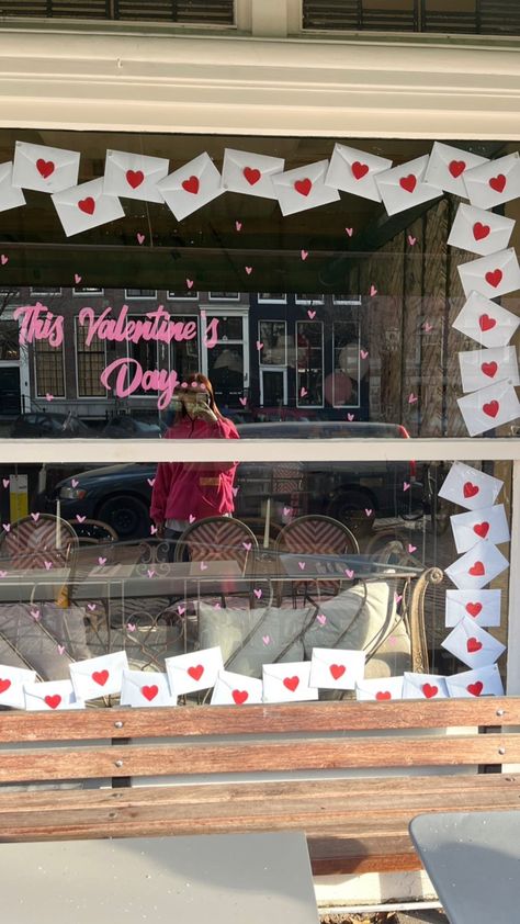 sole Valentine Store Front Window Displays, Valentine’s Day Store Window, Valentine’s Day Retail Display, Valentine Day Window Display Ideas, Valentines Retail Window Display, Valentine Retail Window Display Ideas, Boutique Valentines Display, Cafe Valentines Day Decor, Valentine’s Day Display Window