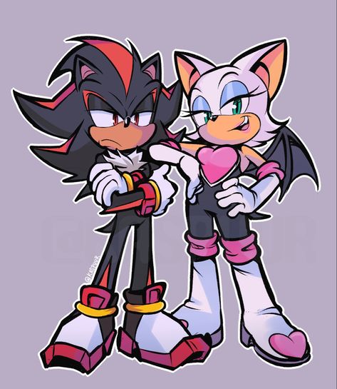 Shadow And Rouge, Shadow And Amy, Amy The Hedgehog, Rouge The Bat, Sonic 3, Sonic Franchise, Blue Hedgehog, Hedgehog Art, Sonic And Shadow