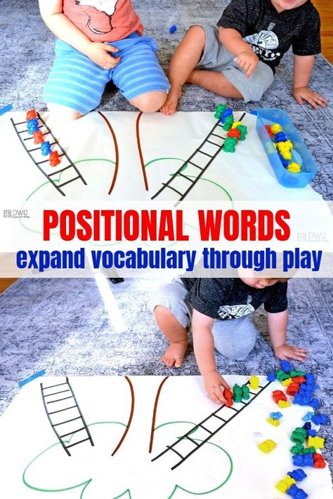 positional words for preschool, hands on learning to expand vocabulary Prek Positional Word Activities, Fall Positional Words Activity, Positional Language Activities Preschool, Positional Words Activities Kindergarten, Positional Words Preschool Activities, Preschool Literacy Activity, Preschool Concepts Activities, Teaching Positional Words Preschool, Positional Language Eyfs Activities