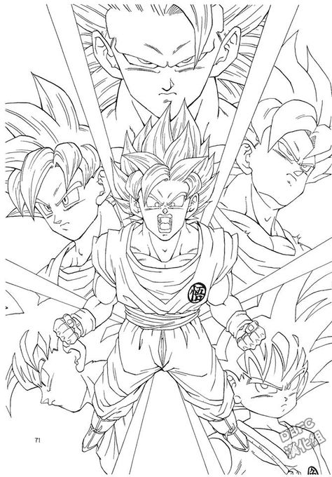 Dragon Ball Coloring, Dbz Drawings, Goku Drawing, Z Tattoo, Dragon Ball Tattoo, Goku Wallpaper, Ball Drawing, Dragon Ball Painting, Dragon Ball Art Goku