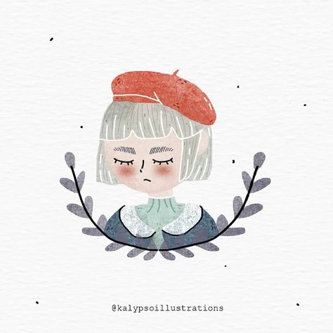 Girl With Beret | ♥ I wanted to join too the #drawthisinyourstyle challenge hosted by fellow artist @lovesoup for her 80k followers,… Beret Drawing, Drawthisinyourstyle Challenge, 80k Followers, Chinese Logo, Style Challenge, Girl Drawing, Snoopy, Illustrations, The Originals