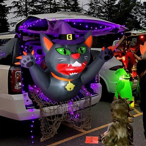 Kitticcino Halloween Trunk or Treat Black Cat Inflatable 3 FT Car Decorations Built-in LEDs Blow Up Black Cat for Car Decoration Halloween Inflatables Outdoor Yard Garden Party Halloween Car Decor Halloween Decorations For Golf Cart, Halloween Trunk Or Treat, Car Upgrades, Car Decorations, Halloween Inflatables, Decoration Halloween, Trunk Or Treat, Party Halloween, Car Decoration