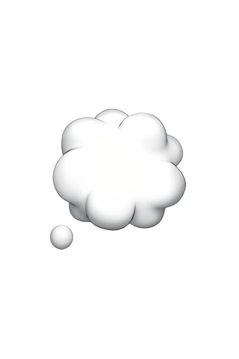 The 💭 Thought Balloon emoji appears as a white cloud-like shape with a blue outline. Inside the cloud, there is a smaller, darker blue cloud that represents the thought or idea being conveyed. The overall appearance of the emoji is meant to resemble a cartoon thought bubble, commonly used in comics and graphic novels to indicate a character's thoughts. Thought Bubble Aesthetic, Cloud Thoughts, Ios Emoji Png, Iphone Emoji Png, Balloon Emoji, Cloud Emoji, White Emoji, Emoji Balloon, Art Emoji