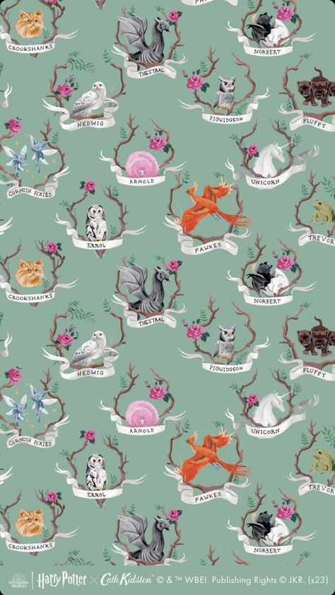 Harry Potter Valentines Wallpaper, Colorful Harry Potter Wallpaper, Harry Potter Cottagecore, Cath Kidston Harry Potter, Honeydukes Wallpaper, Harry Potter Asthetic Wallpers, Harry Potter Spring Aesthetic, Harry Potter Background Iphone, Niffler Wallpaper