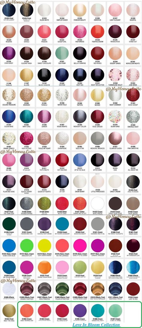 #Gelish #gel #manicure - Gelish color swatches Gelish Colors, Gelish Nail Colours, Gel Manicure Designs, Gelish Colours, Gel Manicure Colors, Gel Nails Long, Manicure Colors, Gelish Nails, Gel Nail Colors