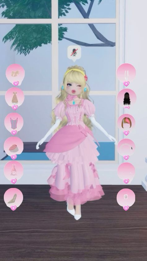 Princess Peach Dti Outfits, Dti Roblox Arcade, Dress To Impress Princess Outfit, Dti Arcade Outfit Theme, Dti Theme Arcade, Arcade Dti Outfits, Arcade Dress To Impress Outfit, Princess Outfit Dress To Impress, Arcade Outfit Dress To Impress