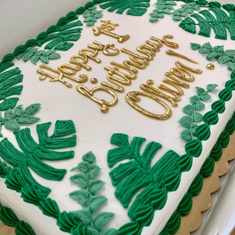 Tropical Theme Sheet Cake, Party Animal Sheet Cake, Wild One Birthday Sheet Cake, Luau Sheet Cake Ideas, Jungle Party Cake, Safari Birthday Sheet Cake, Wild Theme Cake, Jungle Safari Sheet Cake, Monkey Sheet Cake