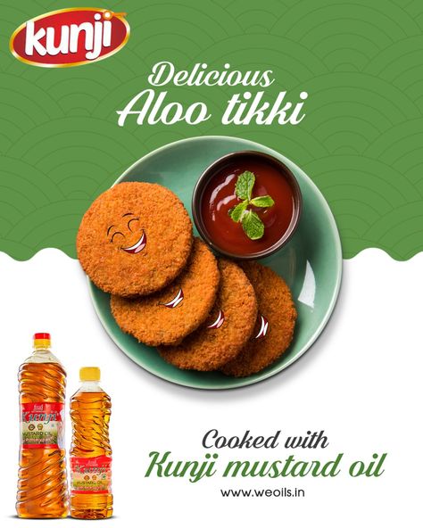 Food Oil Creative Ads, Mustard Oil Creative Ads, Cooking Oil Ad, Cooking Oil Creative Ads, Diwali Posts, Aloo Tikki, Grocery Ads, Marketing Ads, Old Bollywood Songs