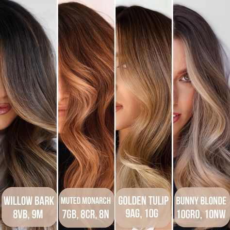 30 Best Hair Styles to Inspire You Shade Eq Formulas, Shades Eq Carmel Toner Formulas, Shinefinity Formulas, Toner Shades, Toning Formulas, Haircolor Formulas, Shades Formulas, Redken Blonde, Redken Formulas