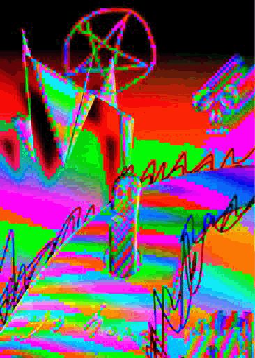 Animated Glitch GIF, by Matthew Williamson † #gif #glitch #neon #occult #symbols #symbology #inverted #pentagram #GlitchArt #GlitchGIF #AnimatedGIF #AnimatedGlitchGIF #MatthewWilliamson Breakcore Gif, Glitch Core Gif, Kidcore Gif, Webcore Gifs, Eyestrain Art, Glitch Gif, Inverted Pentagram, Trippy Gif, Occult Symbols