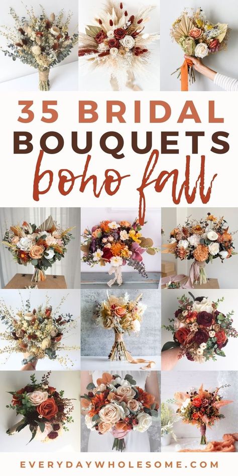 Bridal Bouquets Fall, Wedding Bouquets Fall, Wedding Bouquet Fall, Wildflower Bridal Bouquets, Wood Flower Bouquet, Fall Bridesmaids, Boho Wedding Bouquet, Bridal Bouquet Fall, Boho Wedding Flowers