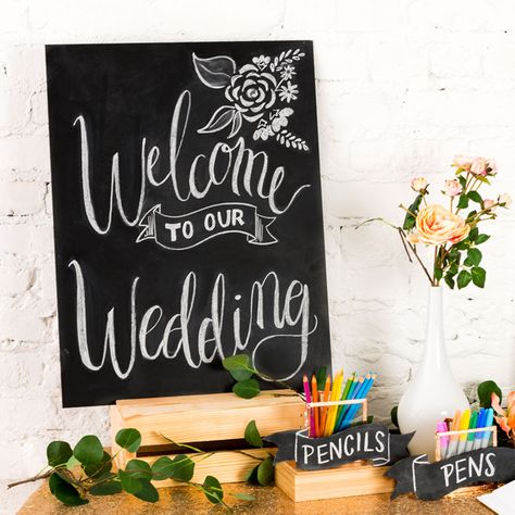 Up your wedding game with this gorgeous DIY chalkboard sign. Chalkboard Wedding Signs, Picture Frame Chalkboard, Cheapest Wedding, Ikea Wedding, Diy Chalkboard Sign, Wedding Chalkboard Signs, Wedding Signs Diy, Cheap Wedding Venues, Diy Chalkboard