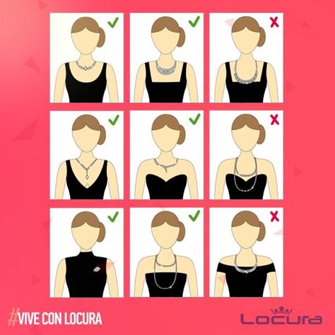 Neckline Necklace Guide, Necklace For Neckline, Mode Tips, Etiquette And Manners, Fashion Dictionary, Fashion Terms, Fashion Vocabulary, Natural Make Up, Retro Mode