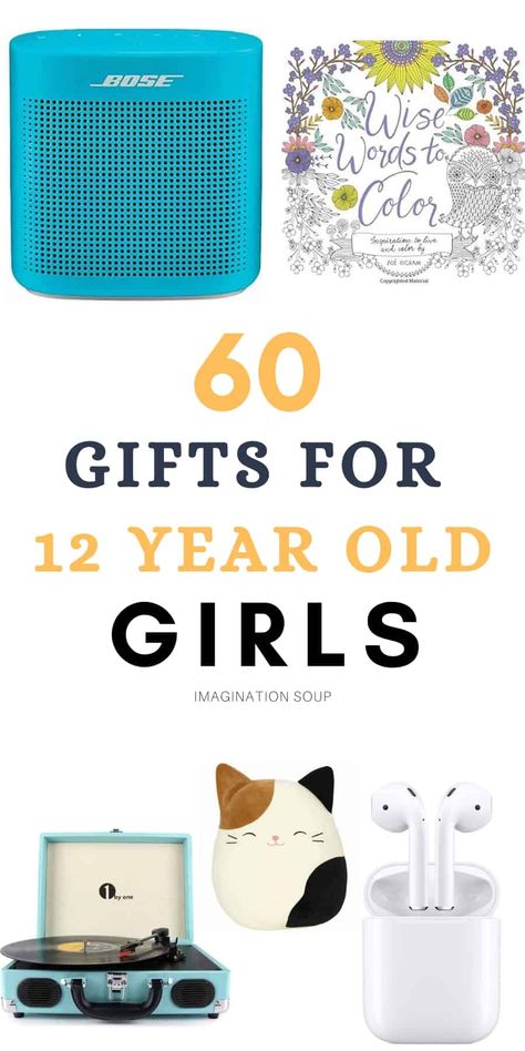 Gifts for 12-Year Old Girls | Imagination Soup 12 Year Birthday Gift Ideas, Things To Buy For Birthday, Best Gifts For Girls 10-12, Birthday Gift Ideas For 12 Year Girl, 12 Year Girl Gift Ideas, Birthday Gifts For 12 Year Girl, Birthday Gifts For 11 Year Girl, Gift Ideas For 12 Year Girl, Gift Ideas For 11 Year Girl